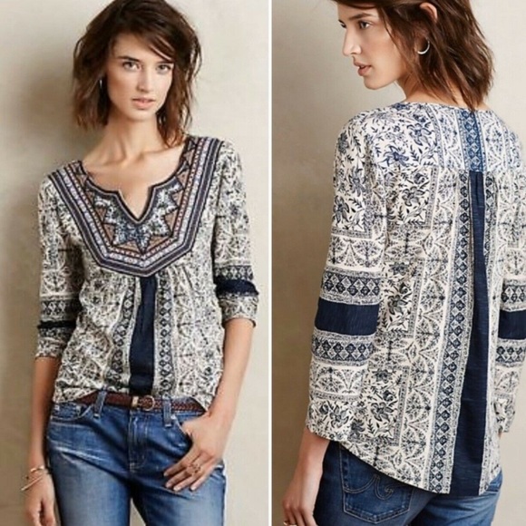 Anthropologie Tops - Anthropologie Akemi + Kin Beaded & Embroidered Top
